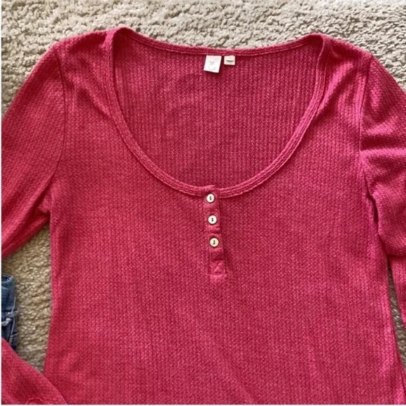 Anthropologie Eloise Waffle Knit Henley - Picture 4 of 7
